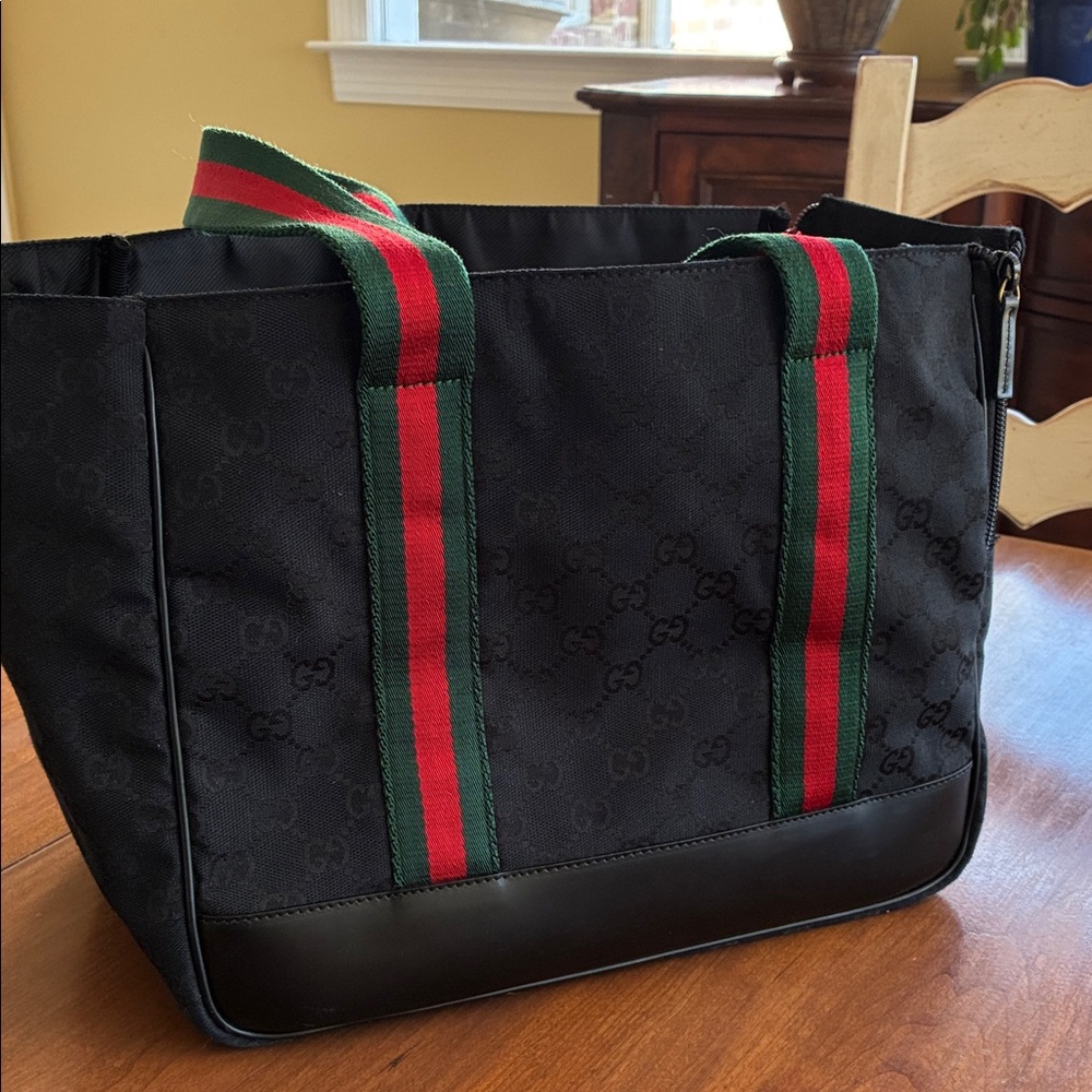 Vintage Gucci Sherry Line Dog Tote Bag